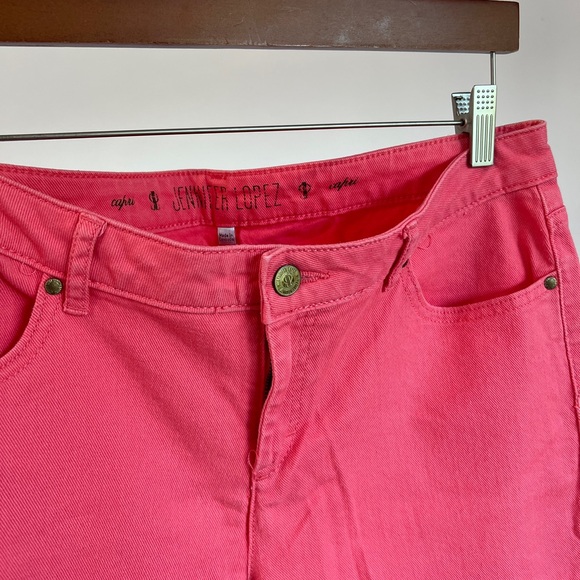 Jennifer Lopez sz. 10 coral Capri jeans - Picture 1 of 4